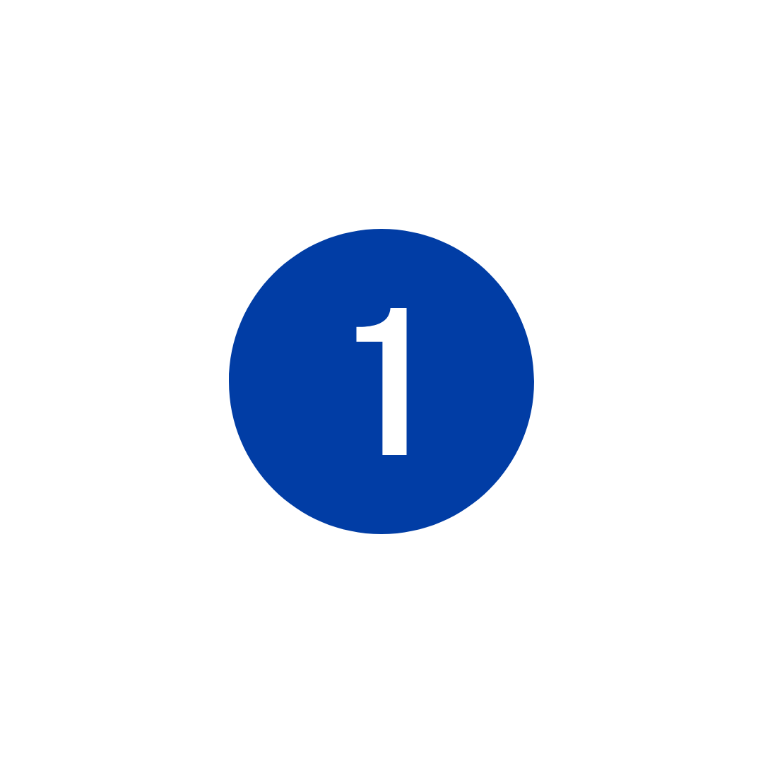 Zelle 1 number 1 inside of a blue circle