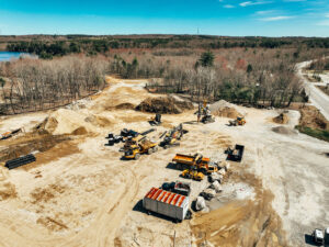 Aerial Shot of The Cove Development in Windham Maine