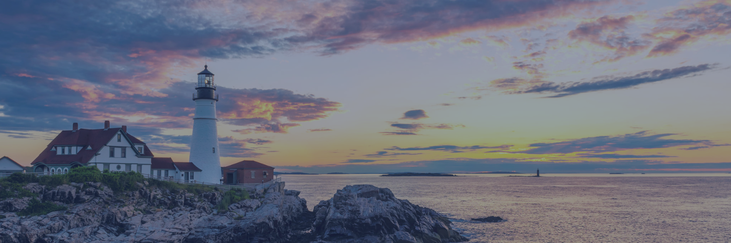 York ME lighthouse from ocean