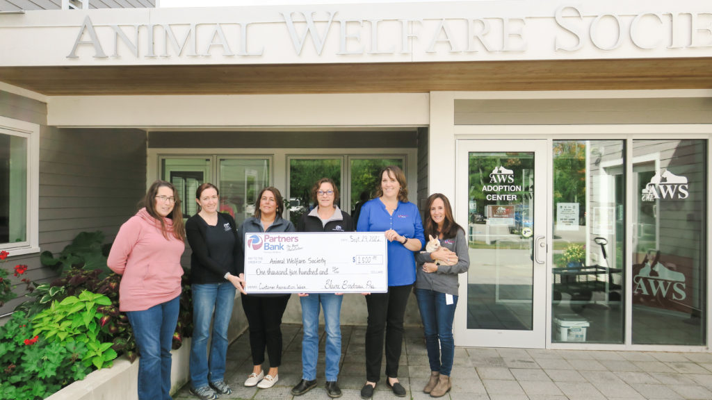 Partners Bank Customer Appreciation Donation - Animal Welfare Society