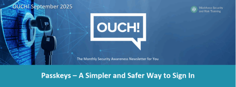 September Security Awareness: Passkeys – A Simpler and Safer Way to Sign In