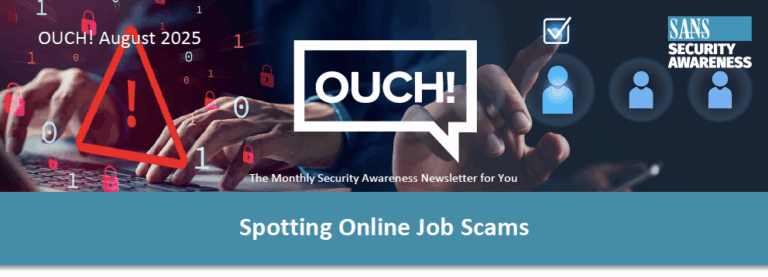 August Security Awareness: Spotting Online Job Scams
